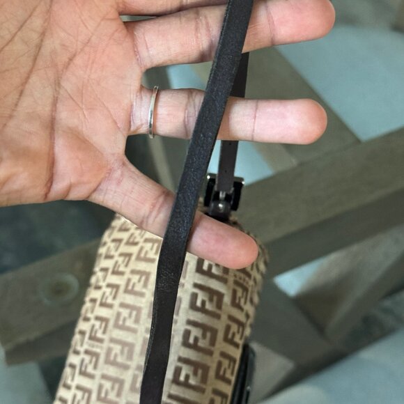 FENDI ZUCCHINO CANVAS Mama Forever Baguette Brown Mini - Picture 9 of 13